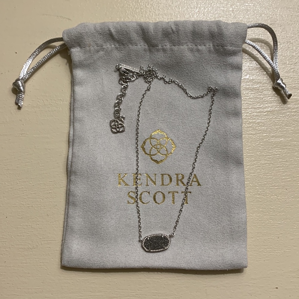 Silver Kendra Scott Drusy Necklace